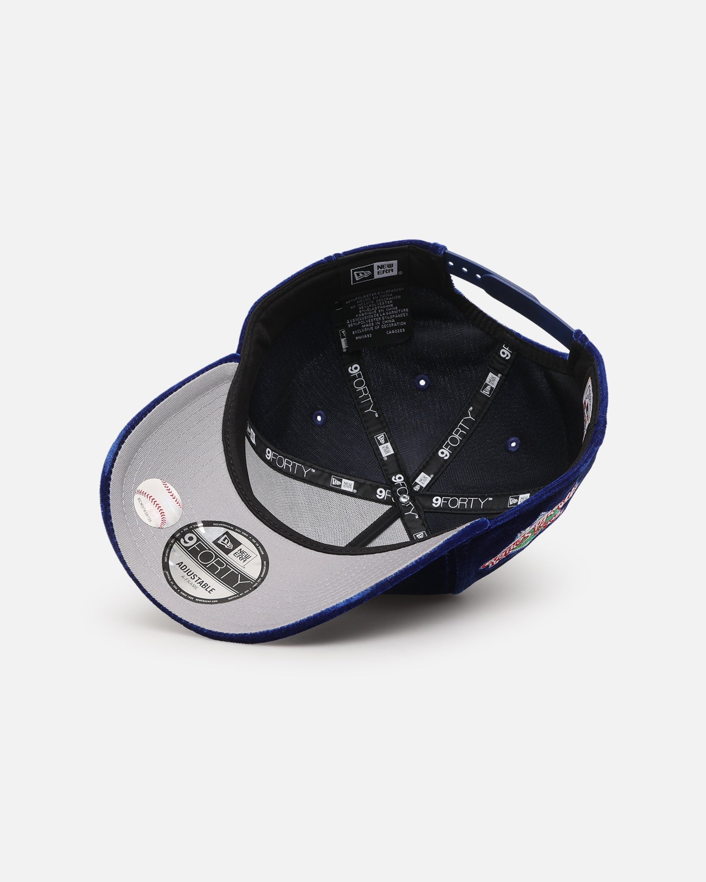 New Era Los Angeles Dodgers 'Velvet Official Team Color' 9FORTY A-Frame Snapback Blue