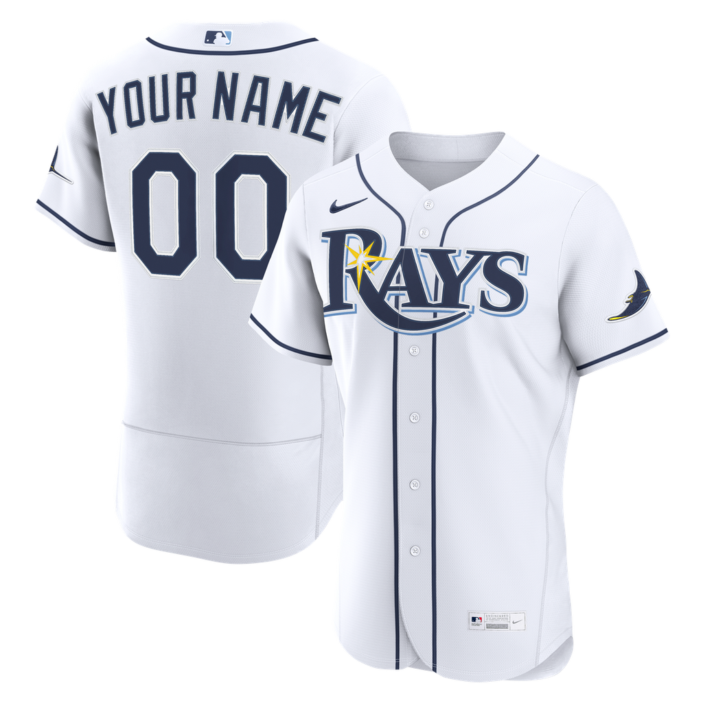 Tampa Bay Rays Nike Home Authentic Custom Jersey - White