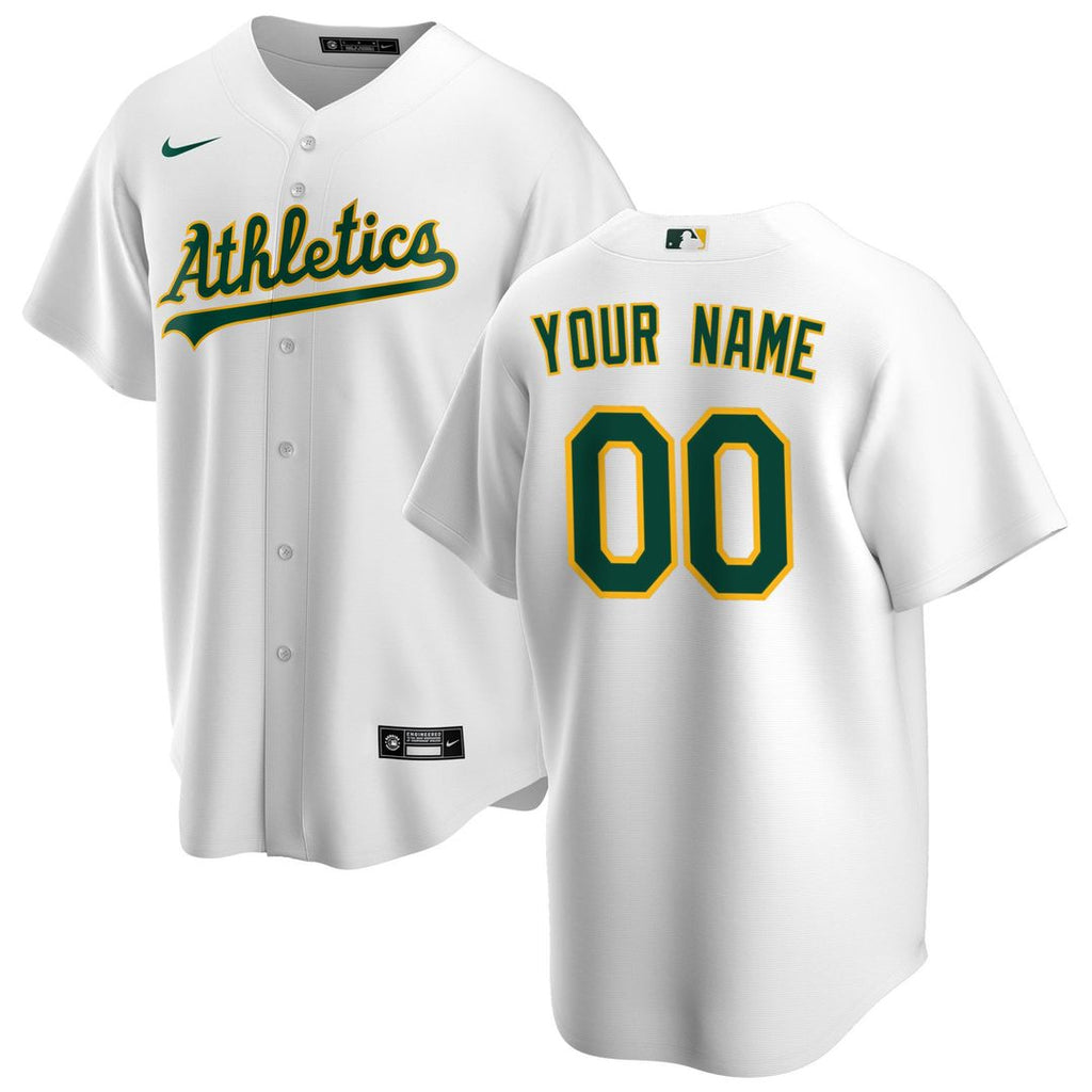 Athletics Nike Home Replica Custom Jersey - White