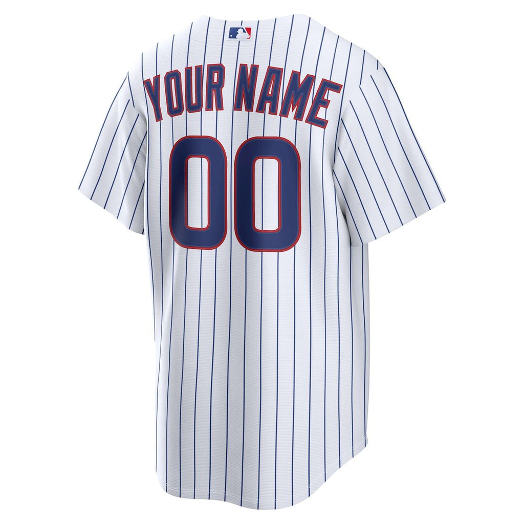 Chicago Cubs Nike Home Replica Custom Jersey - White